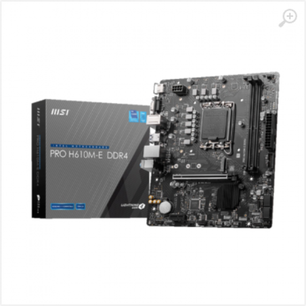 MB MSI PRO H610M-E DDR4, Socket 1700, Intel® H610 (14/13/12th Gen CPU), Dual 2xDDR4-3200, VGA, HDMI, CPU Intel graphics, 1xPCIe X16 4.0, 4xSATA3, 1xM.2, 1xPCIe MB MSI PRO H610M-E DDR4, Socket 1700, Intel® H610 (14/13/12th Gen CPU), Dual 2xDDR4-3200, VGA, HDMI, CPU Intel graphics, 1xPCIe X16 4.0, 4xSATA3, 1xM.2, 1xPCIe